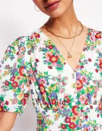 Lillian Cotton Midi Dress-Multi. Bouquet Cluster(Petite,2)