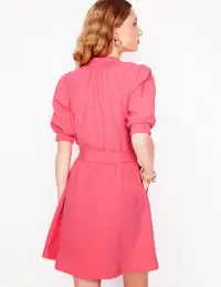 Ada Double Cloth Short Dress-Azalea Pink(Petite,2)