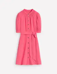 Ada Double Cloth Short Dress-Azalea Pink(Petite,2)