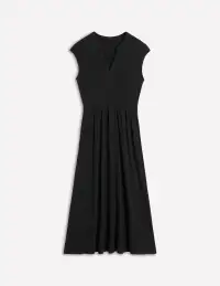 Chloe Jersey Midi Dress-Black(Petite,2)