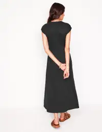Chloe Jersey Midi Dress-Black(Petite,2)