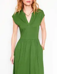 Chloe Jersey Midi Dress-Promenade Green(Petite,2)