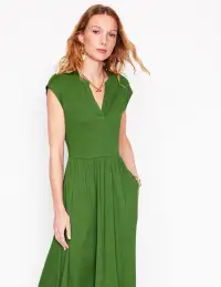 Chloe Jersey Midi Dress-Promenade Green(Petite,2)