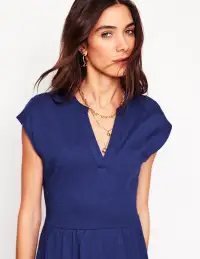 Chloe Jersey Midi Dress-Starboard Blue(Petite,2)