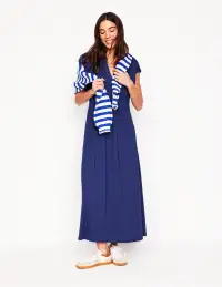 Chloe Jersey Midi Dress-Starboard Blue(Petite,2)