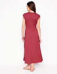 Chloe Jersey Midi Dress-Terracotta Red(Petite,2)