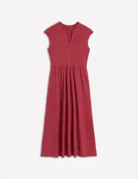 Chloe Jersey Midi Dress-Terracotta Red(Petite,2)
