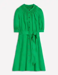 Ada Linen Short Dress-Sapling Green(Petite,2)
