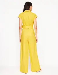Colette Linen Jumpsuit-Pineapple Yellow(Petite,2)