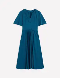 Maddie Trim Jersey Dress-Harbour Blue(Petite,2)