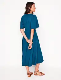 Maddie Trim Jersey Dress-Harbour Blue(Petite,2)