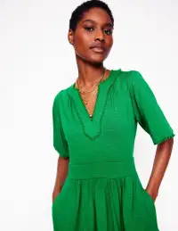 Maddie Trim Jersey Dress-Paradise Green(Petite,2)