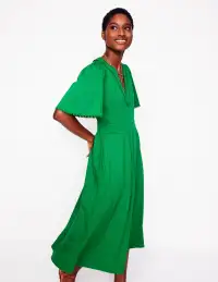 Maddie Trim Jersey Dress-Paradise Green(Petite,2)
