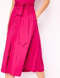 Sara Jersey Shirt Dress-Cherry Jam(Petite,2)