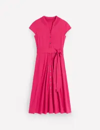 Sara Jersey Shirt Dress-Cherry Jam(Petite,2)