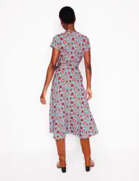 Sara Jersey Shirt Dress-Multi. Foliage Scatter(Petite,2)