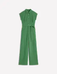 Colette Double Cloth Jumpsuit-Paradise Green(Petite,2)