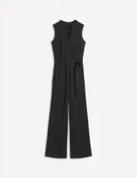 Naomi Notch Jersey Jumpsuit-Black(Petite,2)