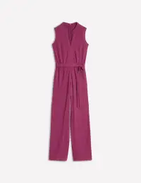 Naomi Notch Jersey Jumpsuit-Plum Purple(Petite,2)