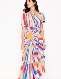 Blouson Crew Neck Dress-Multi. Supernova(Petite,2)