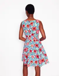 Anya Sleeveless Linen Dress-Multi. Foliage Scatter(Petite,2)