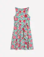 Anya Sleeveless Linen Dress-Multi. Foliage Scatter(Petite,2)