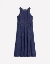 Sleeveless Denim Dress-Dark Vintage Denim(Petite,2)