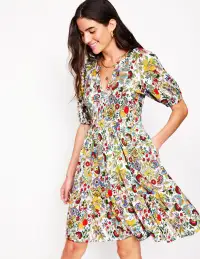 Piper Short Jersey Dress-Multi. Citrus Vine