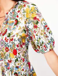 Piper Short Jersey Dress-Multi. Citrus Vine(Petite,12)