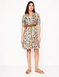 Piper Short Jersey Dress-Multi. Citrus Vine(Petite,12)