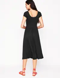 Samantha Scoop Jersey Dress-Black(Petite,2)
