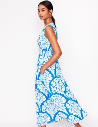 Paloma Jersey Maxi Dress-Cerulean Blue. Blossomy(Petite,2)