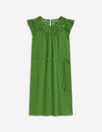 Juliet Broderie Short Dress-Paradise Green(Regular,2)