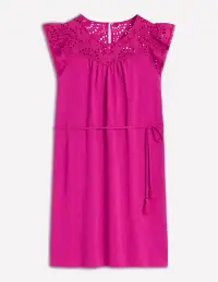 Juliet Broderie Short Dress-Fuchsia(Regular,2)
