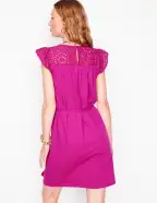Juliet Broderie Short Dress-Fuchsia(Regular,2)