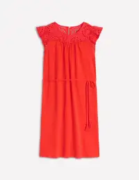 Juliet Broderie Short Dress-FireCracker Red(Regular,2)