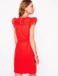Juliet Broderie Short Dress-FireCracker Red(Regular,2)