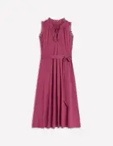 Aria Broderie Trim Midi Dress-Plum Purple(Petite,2)