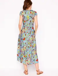 Bias Cut Jersey Midi Dress-Multi. Citrus Vine(Petite,2)