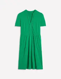 Naomi Short Sleeve Dress-Rich Emerald(Petite,2)