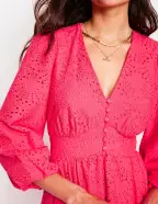 Lola Broderie Maxi Dress-Camelia Pink(Petite,2)