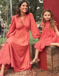 Lola Broderie Maxi Dress-Camelia Pink(Petite,2)