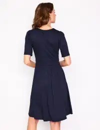 Louisa Short Jersey Dress-Navy(Petite,2)