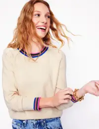 Callie Crochet Trim Sweater-Warm Ivory