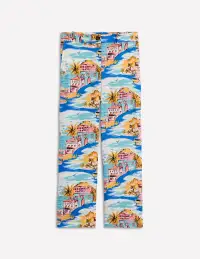Westbourne Crop Linen Pants-Multi. Paradise Bay(Petite,2)