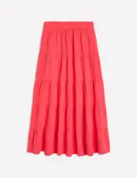 Nadia Double Cloth Maxi Skirt-Jam Red(Petite,2)