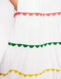 Nadia Double Cloth Maxi Skirt-White(Petite,2)
