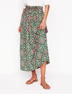 Rosaline Jersey Skirt-Rich Emerald. Mosaic Lawn(Petite,2)