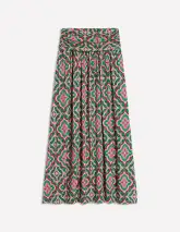 Rosaline Jersey Skirt-Rich Emerald. Mosaic Lawn(Petite,2)