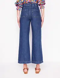 Cropped Fluid Jeans-Mid Vintage(Regular,25)